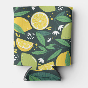 Abstract Lemon: Modern Art Seamless. Can Cooler