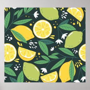 Abstract Lemon: Modern Art Seamless. Poster