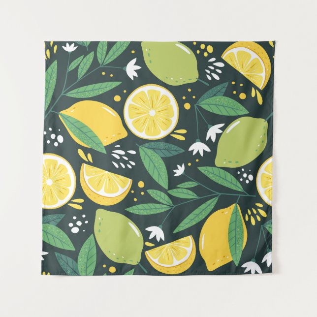 Abstract Lemon: Modern Art Seamless. Tapestry (Front)