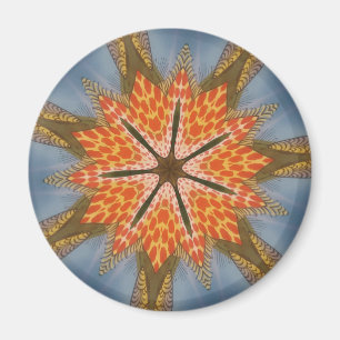 Abstract Leopard Pattern: A Kaleidoscope Effect Magnet