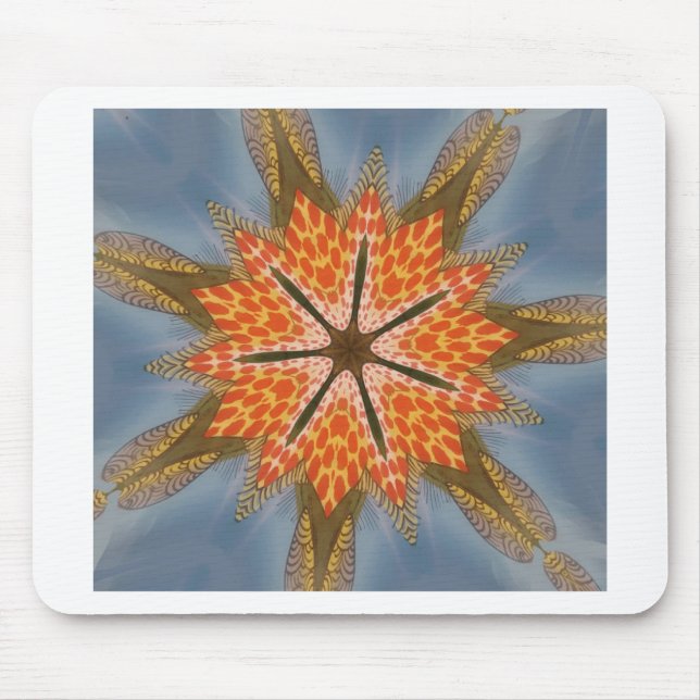 Abstract Leopard Pattern: A Kaleidoscope Effect Mouse Mat (Front)