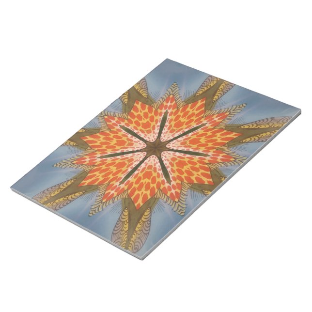 Abstract Leopard Pattern: A Kaleidoscope Effect Notepad (Angled)