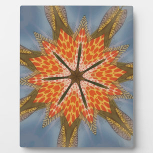 Abstract Leopard Pattern: A Kaleidoscope Effect Plaque