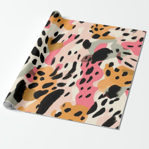Abstract Leopard Pattern Wrapping Paper