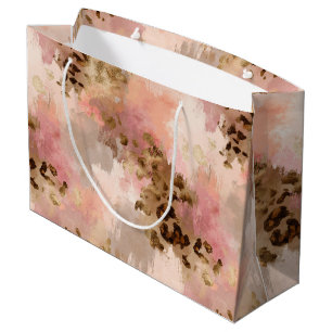 Abstract Leopard Print Large Gift Bag