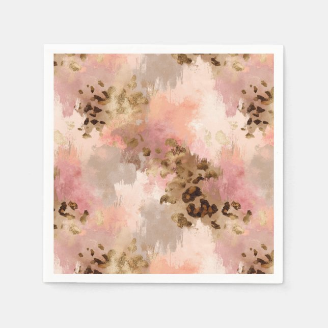 Abstract Leopard Print Napkins (Front)