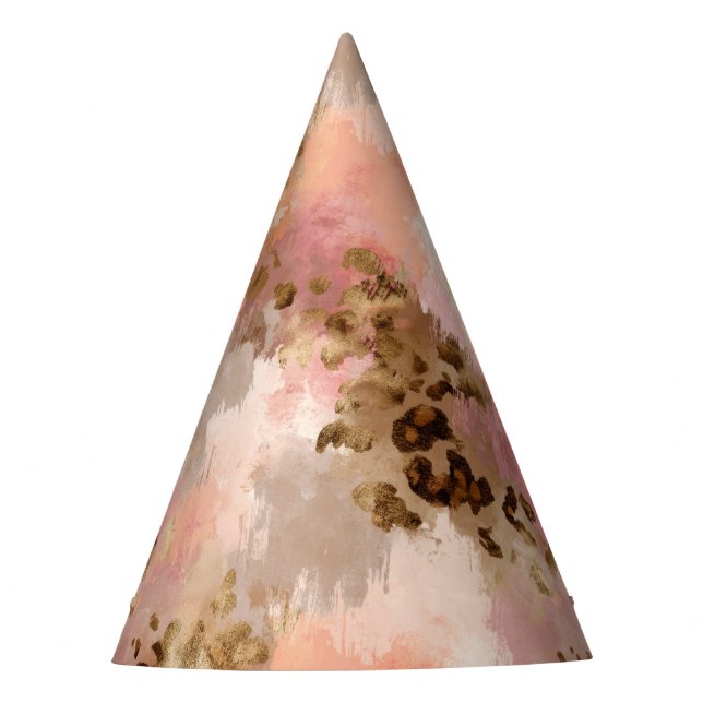 Abstract Leopard Print Party Hat (Front)