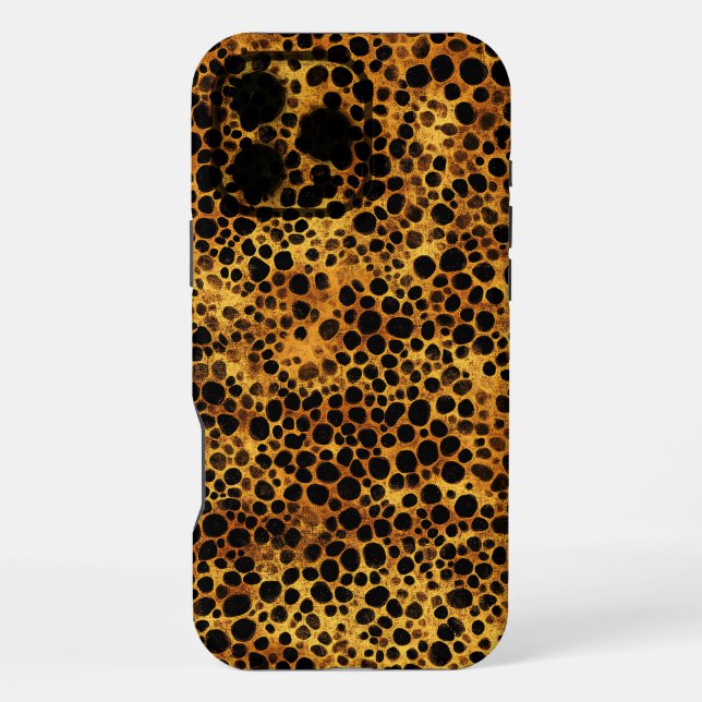 Abstract Leopard Print Pattern iPhone Case (Back)