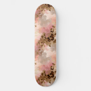 Abstract Leopard Print Skateboard