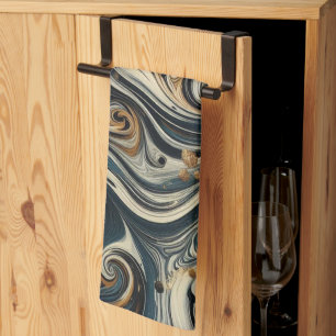 Abstract Leopard Print Swirl Tea Towel
