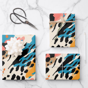 Abstract Leopard Print  Wrapping Paper Sheet