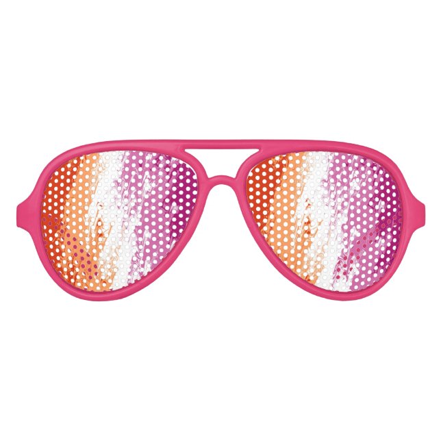 Abstract Lesbian Pride Flag      Aviator Sunglasses (Front)