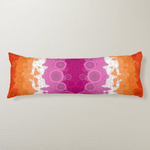 Abstract Lesbian Pride Flag Body Cushion