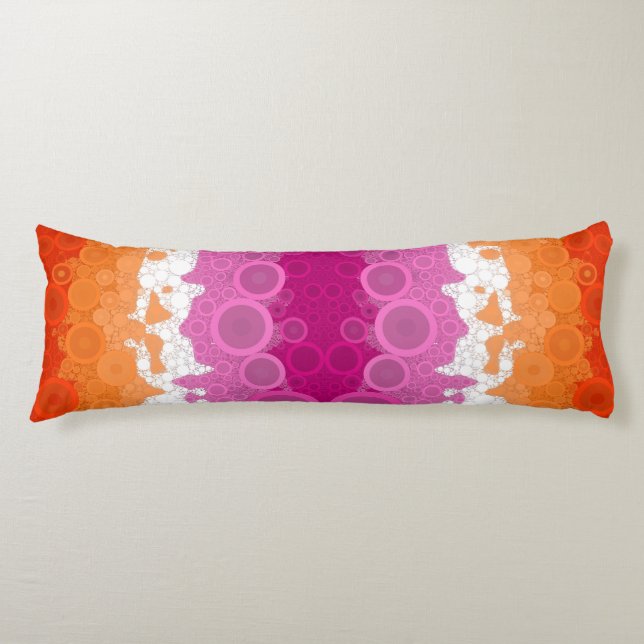 Abstract Lesbian Pride Flag    Body Cushion (Front)