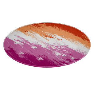 Abstract Lesbian Pride Flag Cutting Board
