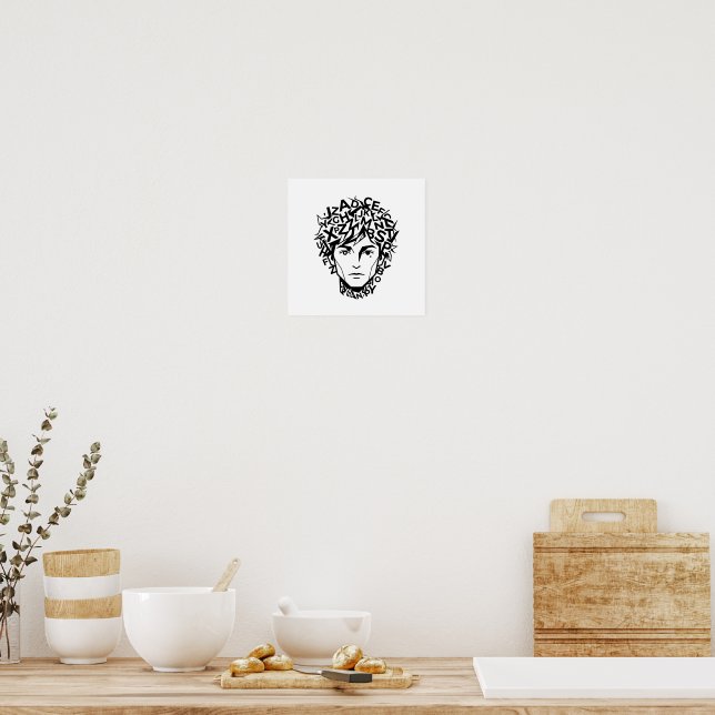 Abstract Letter Art Human Face Vector style Poster (Kitchen)
