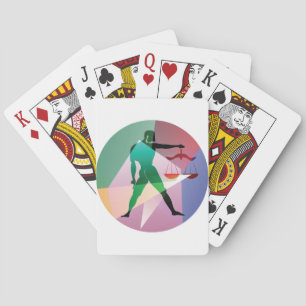 abstract libra playing cards