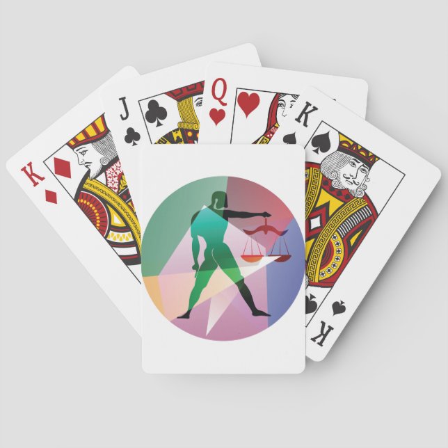 abstract libra playing cards (Back)