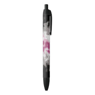Abstract Librafeminine Pride Flag Black Ink Pen