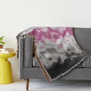 Abstract Librafeminine Pride Flag Throw Blanket