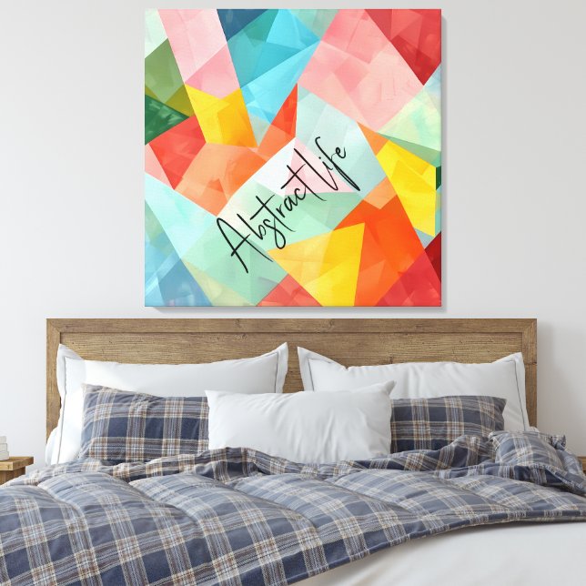 Abstract Life Colourful  Canvas Print (Insitu(Bedroom))
