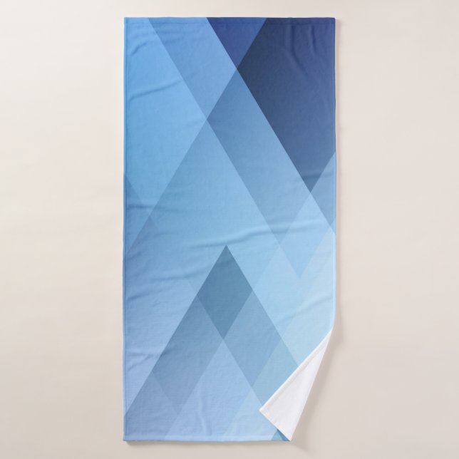 Abstract light background. Blue triangle pattern.  Bath Towel (Bath Towel)