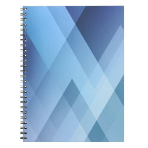 Abstract light background. Blue triangle pattern. Notebook