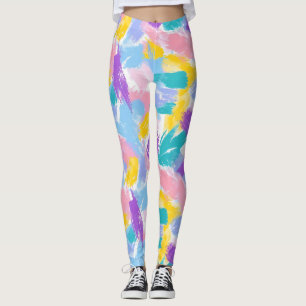 Abstract Light Colours Pattern Leggings