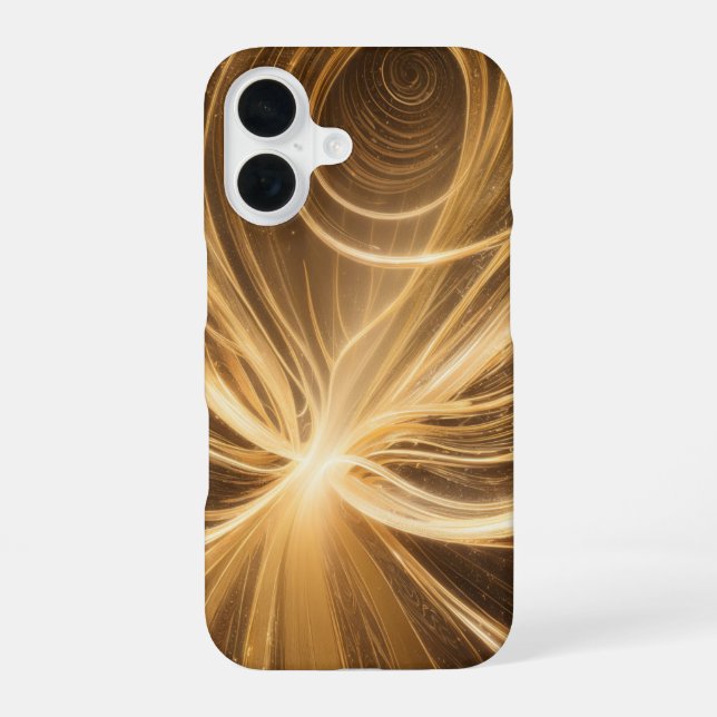 Abstract Light Energy and Cosmic Swirl iPhone 16 Case (Back)