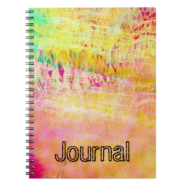 Abstract Light Painting Art Journal Notebook (Front)
