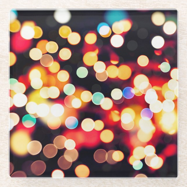 Abstract Light: Simple Texture Background Glass Coaster (Front)
