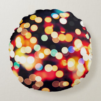 Abstract Light: Simple Texture Background Round Cushion