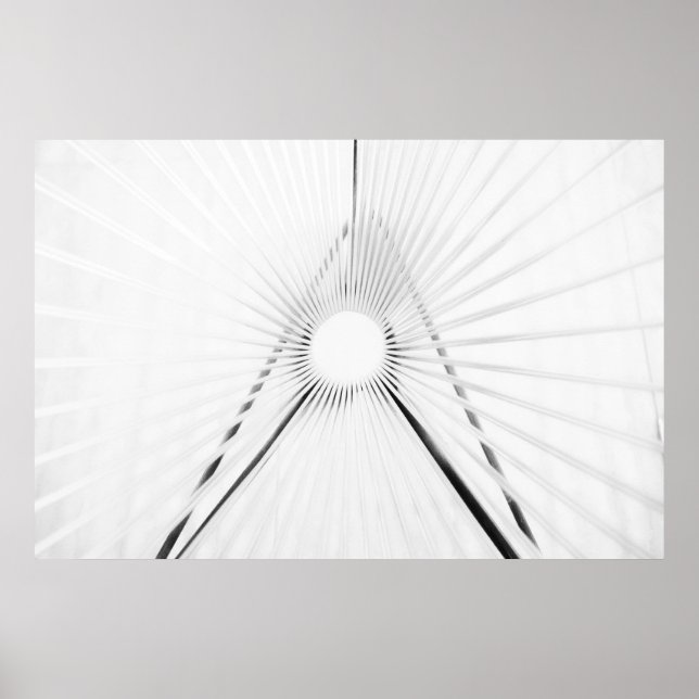Abstract Light Tunnel Geometry Poster (Front)