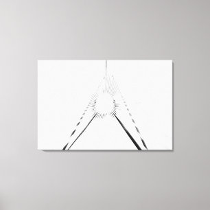Abstract Light Tunnel Geometry Poster Canvas Print