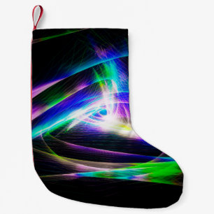 Abstract light waves and black backgroundabstract, small christmas stocking