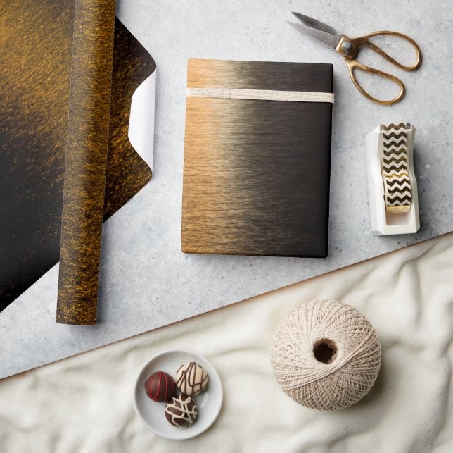 Abstract lights sea shiny bronzed reflection wrapping paper (Crafts)