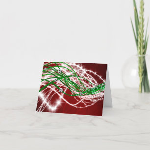 Abstract Lights Soccer - Christmas/Holiday Card