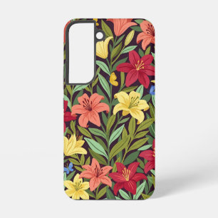 Abstract Lilies Butterfly Botanical Samsung Cases