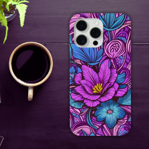 Abstract Lily Flower iPhone 15 Pro Max Case
