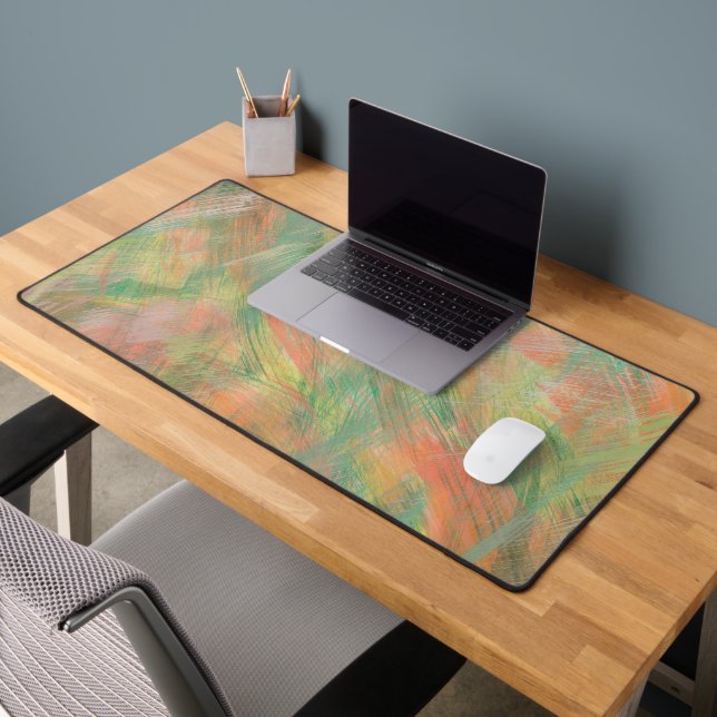 Abstract Lime Green Desk Mat (Office 2)