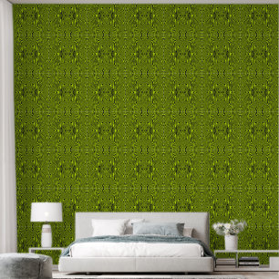 Abstract Lime Green Stripes Wallpaper