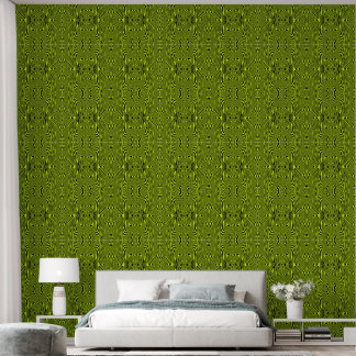 Abstract Lime Green Stripes Wallpaper