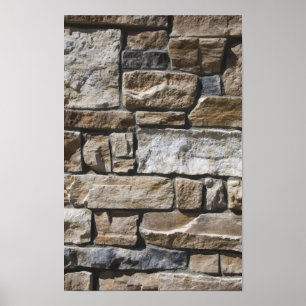 Abstract Limestone Rock Wall Poster