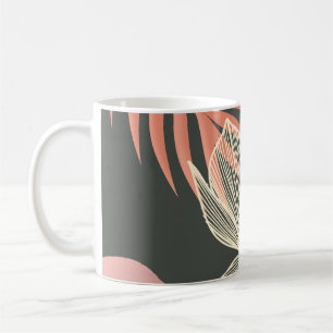 Abstract Line Art Flower Design - Elegant Mi Coffee Mug