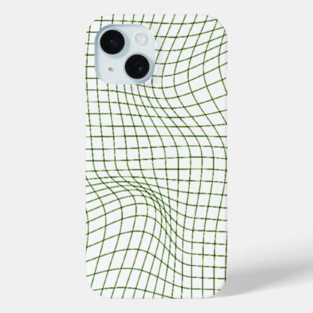 Abstract Line Art iPhone 15 Case (Back)