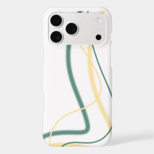 Abstract Line Art Phone Case Minimalist Green &