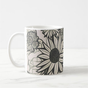 Abstract Line Drawing Floral Art Coffee Mug