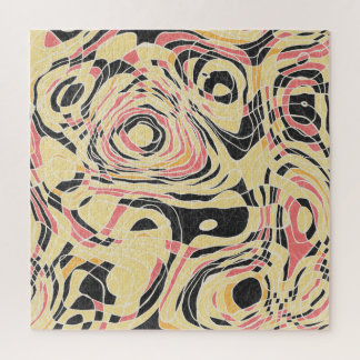 Abstract line geo pattern, topographical design. jigsaw puzzle