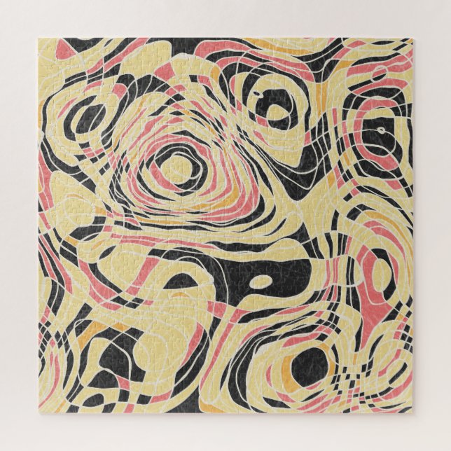 Abstract line geo pattern, topographical design. jigsaw puzzle (Vertical)