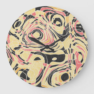 Abstract line geo pattern, topographical design. large clock